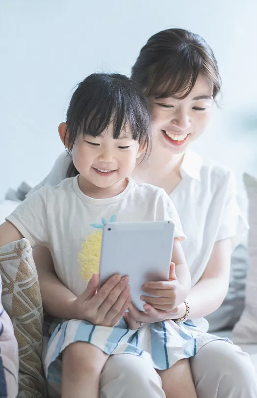 親子の写真